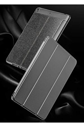 Ipad Pro 10.5 (7.nesil) Uyumlu Deri Görünümlü Smart Cover Standlı Kılıf Tablet Kılıf
