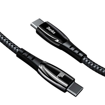 Benks D41 Type-C PD Kablo 100W Süper Hızlı Şarj Kablosu 120 cm Data Kablo