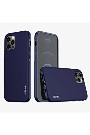 Wlons iPhone 12 Pro Uyumlu Kılıf Mat Arka Yüzey Stil Sert Wlons Hill Kapak