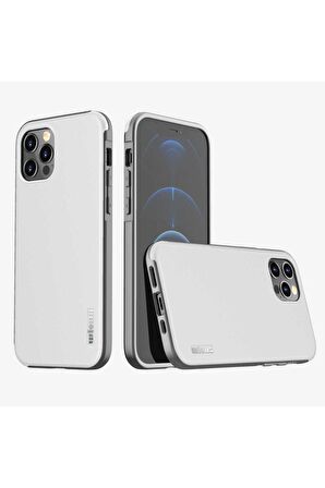 Wlons iPhone 12 Pro Uyumlu Kılıf Mat Arka Yüzey Stil Sert Wlons Hill Kapak