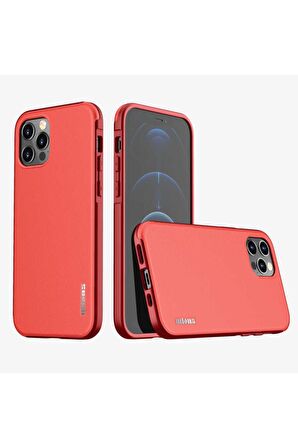 Wlons iPhone 12 Pro Uyumlu Kılıf Mat Arka Yüzey Stil Sert Wlons Hill Kapak