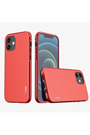 Wlons iPhone 12 Uyumlu Kılıf Mat Arka Yüzey Stil Sert Wlons Hill Kapak
