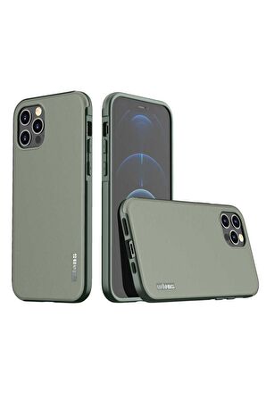 Wlons iPhone 12 Pro Max Uyumlu Kılıf Mat Arka Yüzey Stil Sert Wlons Hill Kapak