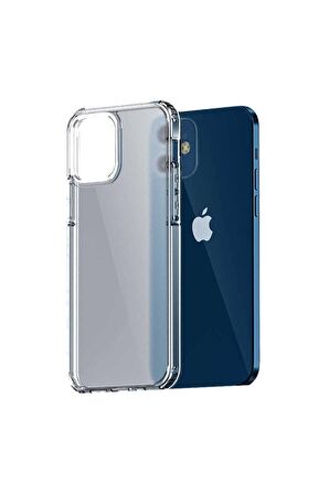 Wlons iPhone 12 Uyumlu Kılıf Mat Parmak Izi Yapmayan Transparan Wlons H-Bom Kapak