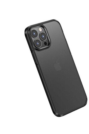 Wlons iPhone 12 Pro Max Uyumlu Kılıf Mat Parmak Izi Yapmayan Transparan Wlons H-Bom Kapak