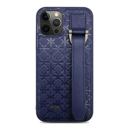 Apple iPhone 12 Pro Max Kılıf Kajsa Neo Clasic Serisi Mono K Strap Kapak