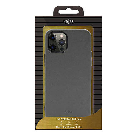 Apple iPhone 12 Pro Kılıf Suni Deri Kajsa Litchi Kapak