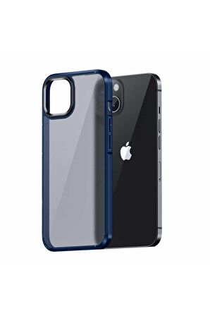 Wlons iPhone 13 Uyumlu Kılıf Mat Parmak Izi Yapmayan Transparan Wlons H-Bom Kapak