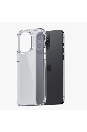 Wlons iPhone 13 Pro Uyumlu Kılıf Mat Parmak Izi Yapmayan Transparan Wlons H-Bom Kapak