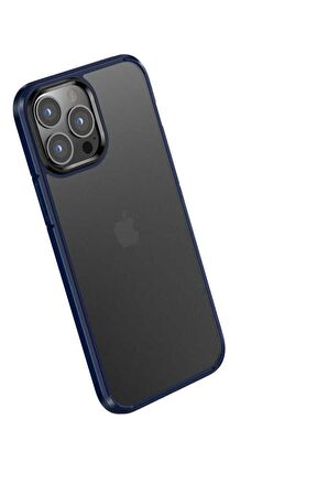 Wlons iPhone 13 Pro Uyumlu Kılıf Mat Parmak Izi Yapmayan Transparan Wlons H-Bom Kapak