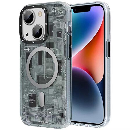 Apple iPhone 14 Plus Kılıf Magsafe Şarj Özellikli YoungKit Technology Serisi Kapak