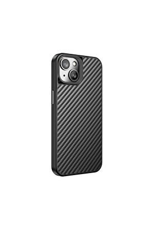 Wlons Apple iPhone 14 Kılıf Aramid Karbon Fiber Magsafe Özellikli Wlons Radison Kapak