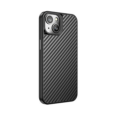 Apple iPhone 14 Plus Kılıf Aramid Karbon Fiber Magsafe Özellikli Wlons Radison Kapak