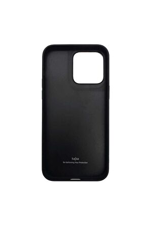 Apple iPhone 14 Pro Max Kılıf Soft Deri Metal Kamera Çerçeveli ​kajsa Litchi Kapak