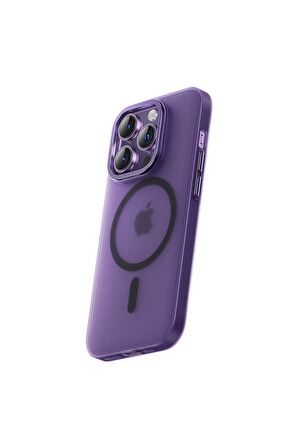 Benks Apple iPhone 14 Pro Uyumlu Kılıf Sararmayan Wireless Şarj Destekli Benks Yeni Seri Magnetik Haze Kapak