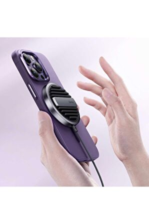 Benks Apple iPhone 14 Pro Uyumlu Max Uyumlu Kılıf Sararmayan Wireless Şarj Destekli Benks Yeni Seri Magnetik Haze Kapak
