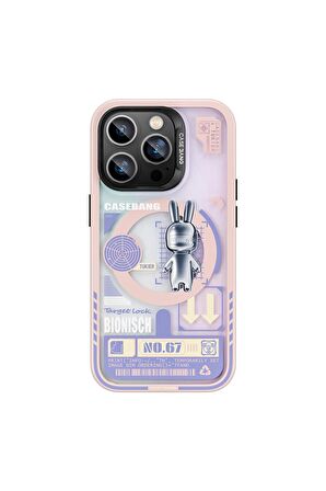 Benks Apple iPhone 14 Pro Kılıf Magsafe Şarj Özellikli Benks Casebang Rabbit Kapak
