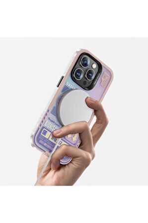 Benks Apple iPhone 14 Pro Kılıf Magsafe Şarj Özellikli Benks Casebang Rabbit Kapak