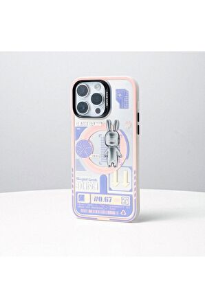 Benks Apple iPhone 14 Pro Kılıf Magsafe Şarj Özellikli Benks Casebang Rabbit Kapak