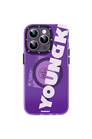 YoungKit iPhone 13 Pro Uyumlu Kılıf Magsafe Şarj Özellikli Youngkit Binfen Serisi Yazı Temalı Kapak