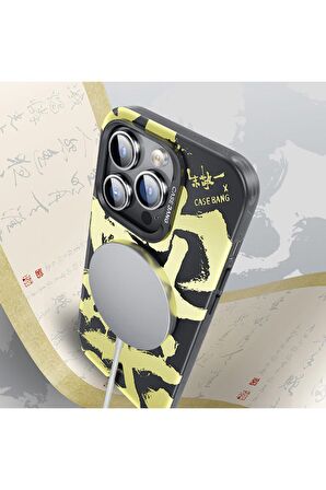 Benks iPhone 14 Pro Max Uyumlu Magsafe Şarj Özellikli Benks Casebang Calligraphy Joy Kapak Kılıf