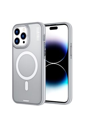 YoungKit iPhone 14 Pro Uyumlu Kılıf Magsafe Şarj Özellikli Youngkit Rock Sand Serisi Kapak