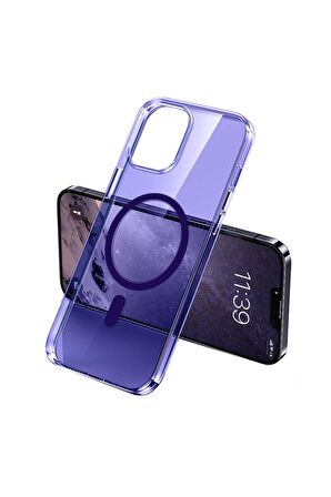 Wlons Apple iPhone 14 Pro Max Uyumlu Kılıf Magsafe Şarj Özellikli Transparan Sert Pc Wlons Pita Kapak