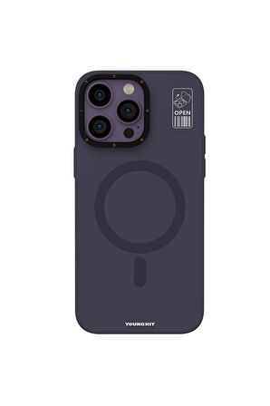 iPhone 14 Pro Uyumlu Kılıf Magsafe Şarj Özellikli Standlı Youngkit Hermit Bracket Serisi Kapak