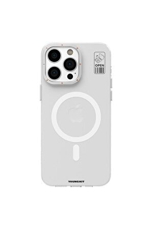 YoungKit iPhone 14 Pro Uyumlu Kılıf Magsafe Şarj Özellikli Standlı Youngkit Hermit Bracket Serisi Kapak