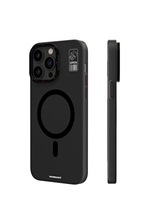 YoungKit iPhone 14 Pro Uyumlu Kılıf Magsafe Şarj Özellikli Standlı Youngkit Hermit Bracket Serisi Kapak
