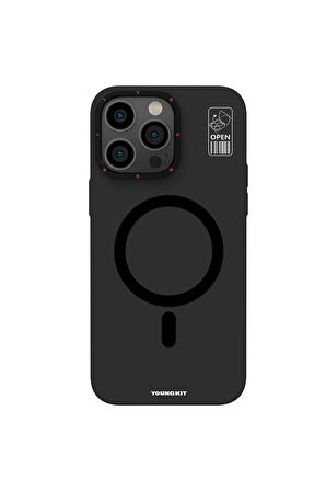 YoungKit iPhone 14 Pro Uyumlu Kılıf Magsafe Şarj Özellikli Standlı Youngkit Hermit Bracket Serisi Kapak