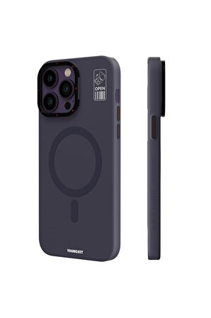 YoungKit iPhone 14 Pro Max Uyumlu Kılıf Magsafe Şarj Özellikli Standlı Youngkit Hermit Bracket Serisi Kapak