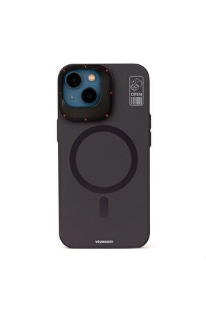YoungKit iPhone 13 Uyumlu Kılıf Magsafe Şarj Özellikli Standlı Youngkit Hermit Bracket Serisi Kapak