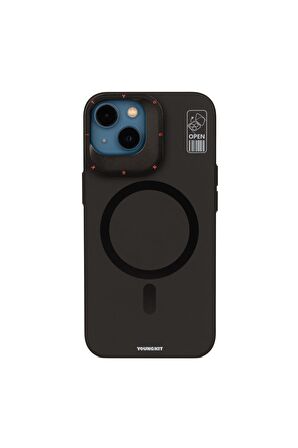 YoungKit iPhone 14 Uyumlu Kılıf Magsafe Şarj Özellikli Standlı Youngkit Hermit Bracket Serisi Kapak
