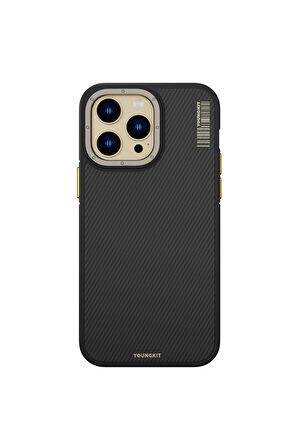 iPhone 14 Pro Uyumlu Kılıf Magsafe Şarj Özellikli Youngkit 600D Kevlar Kapak