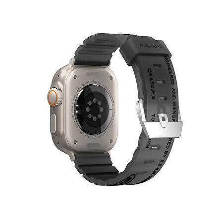 Watch Ultra 49mm Kordon SkinArma Shokku Silikon Strap Kayış Füme