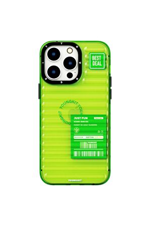 YoungKit iPhone 14 Pro Uyumlu Kılıf Şeffaf Renkli Tasarım Youngkit Fluorite Serisi Kapak
