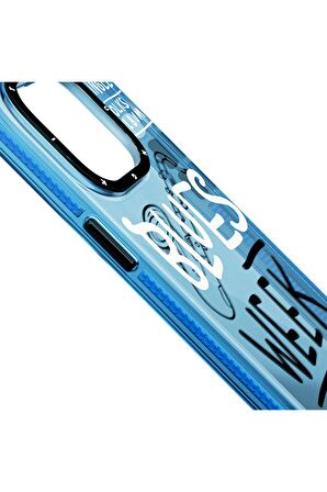 YoungKit iPhone 14 Pro Uyumlu Kılıf Şeffaf Renkli Yazı Temalı Tasarım Youngkit Jazz Serisi Kapak