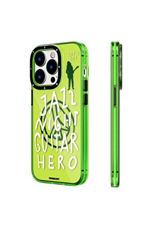 YoungKit iPhone 14 Uyumlu Kılıf Şeffaf Renkli Yazı Temalı Tasarım Youngkit Jazz Serisi Kapak