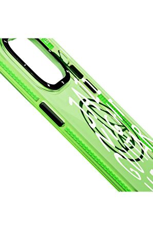 YoungKit iPhone 14 Uyumlu Kılıf Şeffaf Renkli Yazı Temalı Tasarım Youngkit Jazz Serisi Kapak