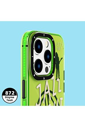 YoungKit iPhone 14 Uyumlu Kılıf Şeffaf Renkli Yazı Temalı Tasarım Youngkit Jazz Serisi Kapak
