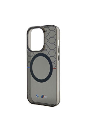 Apple iPhone 14 Pro Max Uyumlu Kılıf BMW Magsafe Şarj Özellikli Transparan M Dizayn Kapak