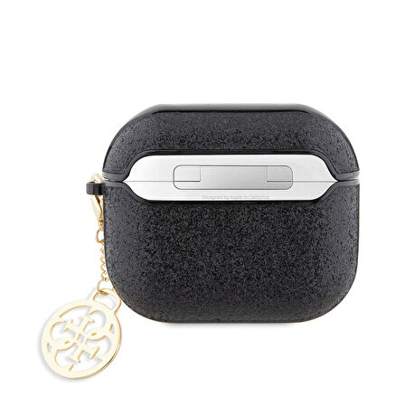 Airpods 3. Nesil Uyumlu Kılıf GUESS Glitter 4G Charm Exclusive Tasarım