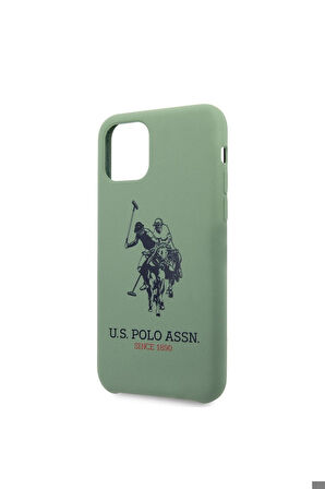 Apple iPhone 11 Uyumlu Kılıf U.S. POLO ASSN. Silikon Büyük Logo Dizayn Kapak Yeşil