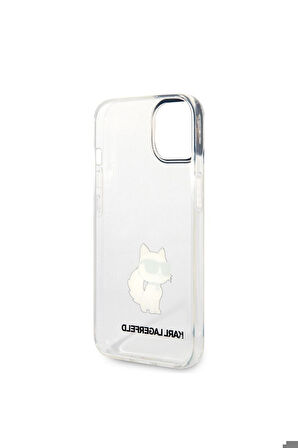 Apple iPhone 14 Uyumlu Kılıf Karl Lagerfeld Transparan Choupette Dizayn Kapak