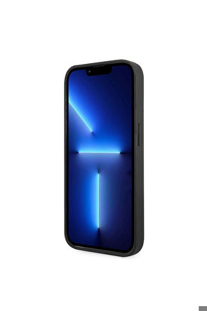 Apple iPhone 14 Pro Uyumlu Kılıf Karl Lagerfeld Parlak Taşlı Choupette Dizayn Kapak Gümüş