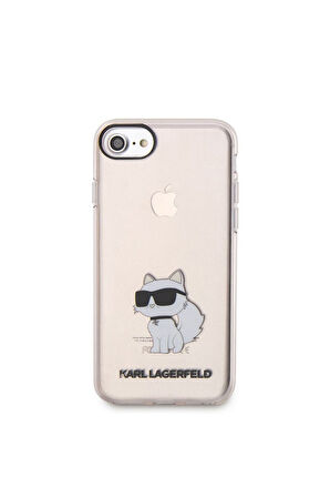 Apple iPhone 8 Uyumlu Kılıf Karl Lagerfeld Transparan Choupette Dizayn Kapak
