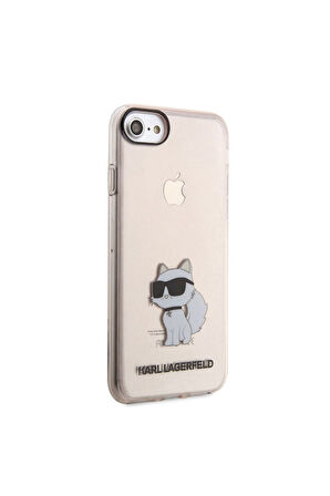 Apple iPhone 8 Uyumlu Kılıf Karl Lagerfeld Transparan Choupette Dizayn Kapak
