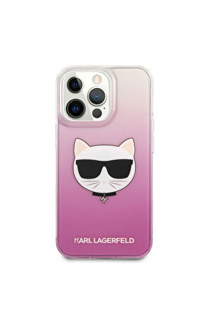 Apple iPhone 14 Pro Max Uyumlu Kılıf Karl Lagerfeld Sert TPU Choupette Dizayn Kapak