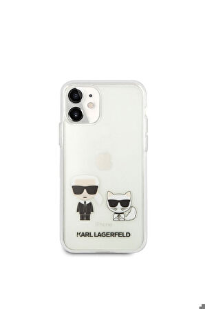 Apple iPhone 11 Uyumlu Kılıf Karl Lagerfeld Sert TPU K&C Dizayn Kapak Renksiz